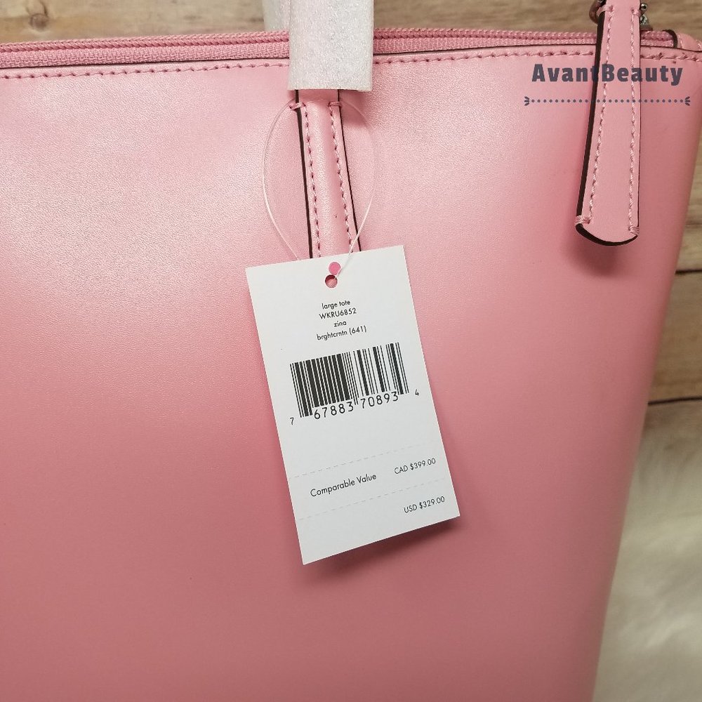Kate Spade Large tote Bright Carnation Zina Bag - Picture 12 of 16